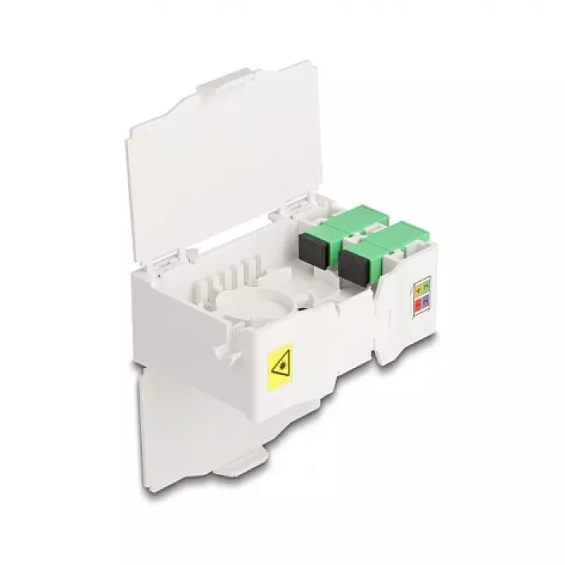 Caixa de ligação de fibra ótica DeLOCK 88097 SC simplex branca