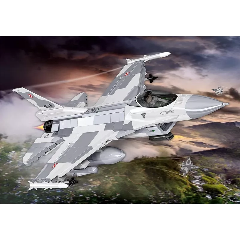Conjunto de construção Cobi F-16C Fighting Falcon – 463 peças, maquete à escala