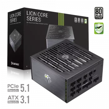 Fonte de alimentação Gamemax, 80 PLUS, Platinum | LION CORE 1200P | 1200 W