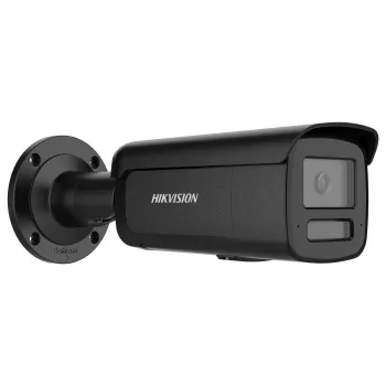 Câmara de vigilância IP Hikvision Pro Series ColorVu 8 MP bullet fixa, 1/1,8 polegadas CMOS, 2,8 mm, 108,8°×56,4°, 30 fps, com fios, montagem em parede/postalete, preta