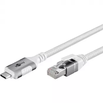 Goobay 74176 – Cabo adaptador de rede USB 3.1 Type-C Gigabit Ethernet 2 m – placa de rede – 1.000 Mbit/s (74176)