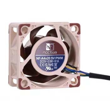 Ventoinha Noctua NF-A4X20 5V PWM — 40×20 mm, 5 V, 4-Pin PWM, 1100–5000 rpm, 9,4 m³/h