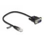 Delock cabo série RS-232, RJ45 macho para D-Sub 9 macho, 30 cm, preto
