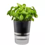 Vaso de ervas GEFU BOTANICO autónomo plástico, aço inoxidável preto