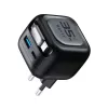 Havit UC250 A-EU carregador de viagem GaN com cabo extensível, preto