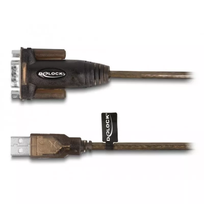 Adaptador DeLOCK USB 2.0 Type-A para série RS-232 D-Sub 9 pinos macho 1,5 m