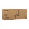 Gestão de cabos SBOX CC-1016W branca, 16 ranhuras para cabos de rede e de alimentação