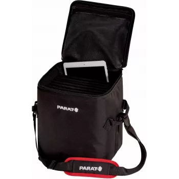 Bolsa messenger Parat TB10 27,9 cm (11 polegadas) preta vermelha