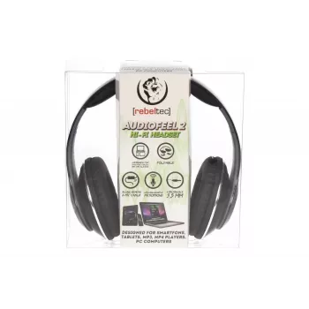 Headset estéreo Rebeltec AUDIOFEEL2 preto
