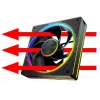 Ventoinha para caixa MODECOM VOLCANO LOOP 120 ARGB Reverse Fan preta 120 mm PWM 400–1400 RPM conector ARGB