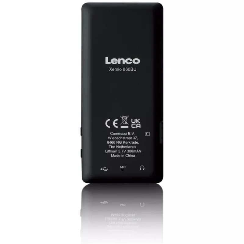 Leitor de MP3 Lenco Xemio-860BU 8 GB Preto Azul LCD 18h de reprodução