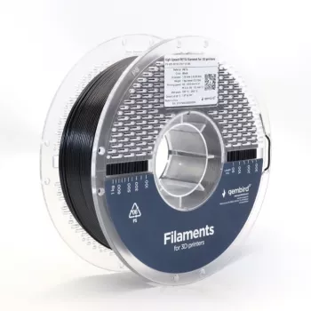 Filamento de impressão 3D Gembird PETG 1,75 mm preto 1 kg