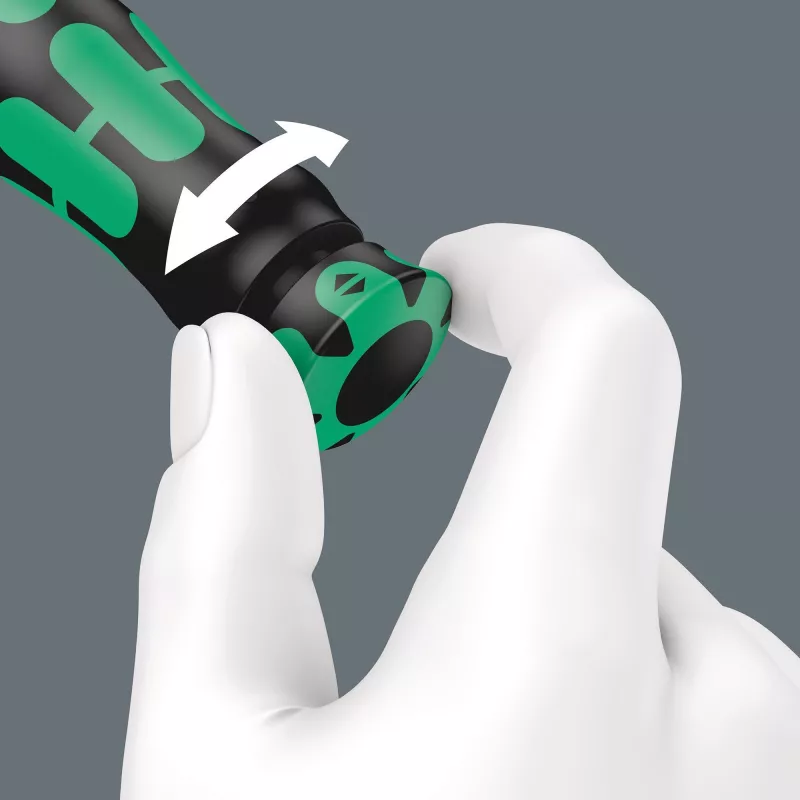 Wera Click-Torque Lock C3 05075692001 chave dinamométrica com roquete reversível, 1/2 polegada, 40–200 Nm, preto/verde