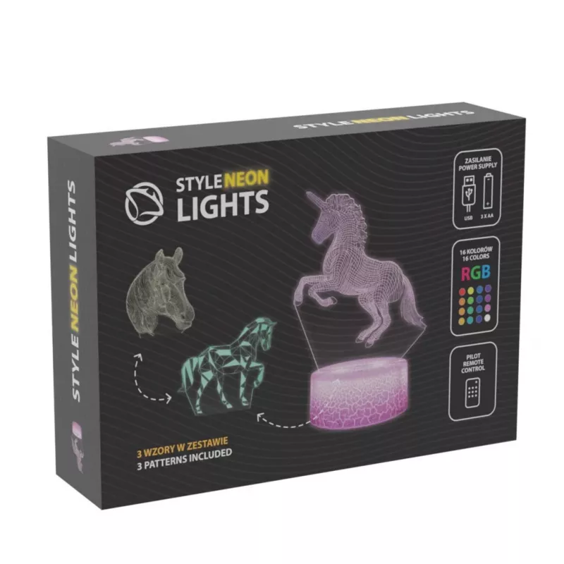 Lâmpada LED decorativa Manta SNL116RGB RGB 3D cavalo