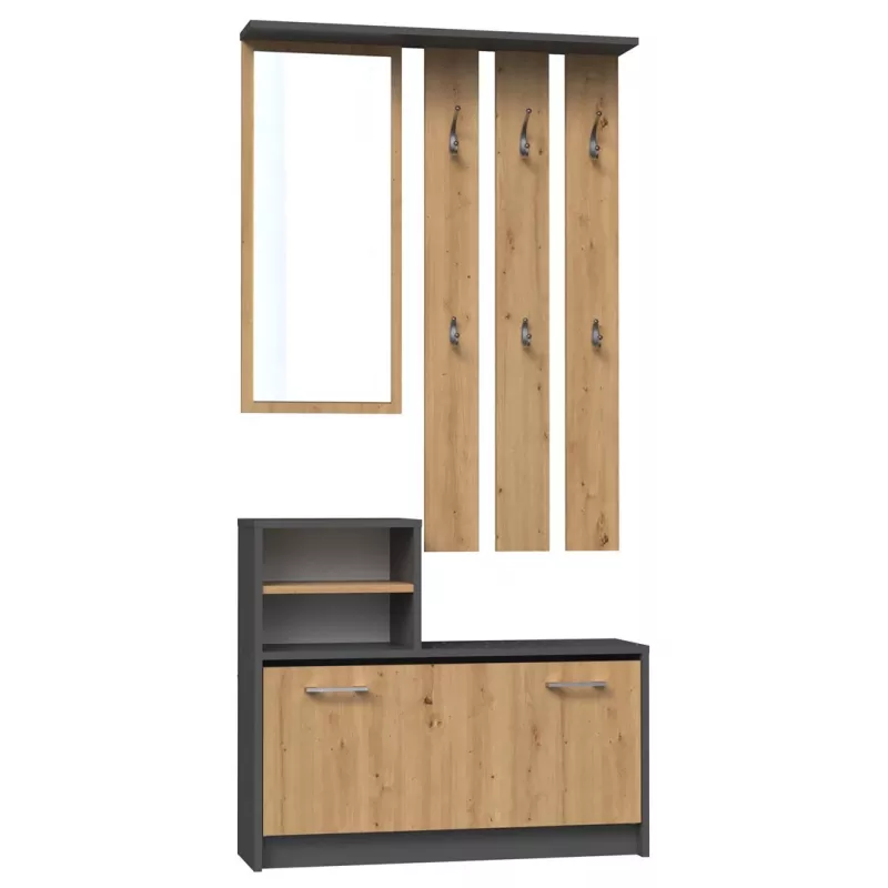 Roupeiro top e shop GAR ANT/ART com 1 porta de abrir, 850×240×1600 mm