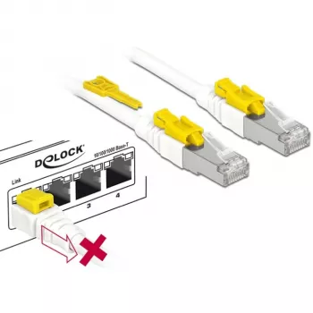 Cabo de rede DeLOCK 85335 RJ-45 Cat6a 5m branco
