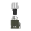 Garrafa térmica THERMOS TH-170028 470 ml, aço inoxidável com isolamento a vácuo, verde-azeitona, 24 h quente/frio