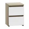 Mesa de cabeceira Topeshop M2 SONOMA MIX 2 gaveta(s) carvalho, branco