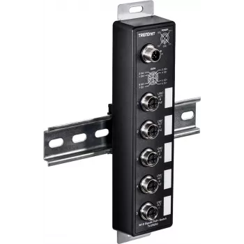 Switch industrial TRENDnet TI-XPG50 — 5 portas Gigabit PoE+ EN50155