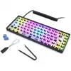 Sharkoon SKILLER SGK50 S3 Barebone Teclado Gaming - teclado gaming totalmente personalizável em layout 75%, Hot-Swap, iluminação RGB, layout QWERTZ