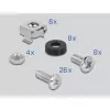 Delock kit de montagem em calha DIN - montável em rack - preto - 4U - 48,3 cm (19
