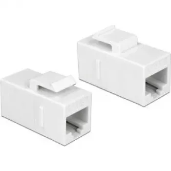Módulo Keystone DeLOCK 86379 angular branco RJ-45