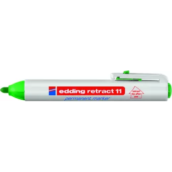 Marcador permanente Edding Retract 11 verde 10