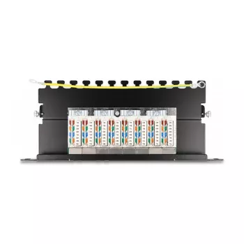 Painel de ligação DeLOCK 10 polegadas 8 portas Cat.6A 0,5U preto
