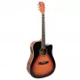 Guitarra eletroacústica V-tone VEAG1 CE 4/4 madeira — Dreadnought tamanho completo, Cutaway, tampo em abeto, fundo e ilhargas em mogno, pré-amplificador incorporado