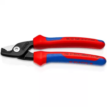 Corta-cabos elétricos Knipex StepCut preto azul vermelho
