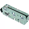 Estojo de lápis macio Herlitz Quattro Crazy Zebra poliéster preto verde branco 215x70x80 mm