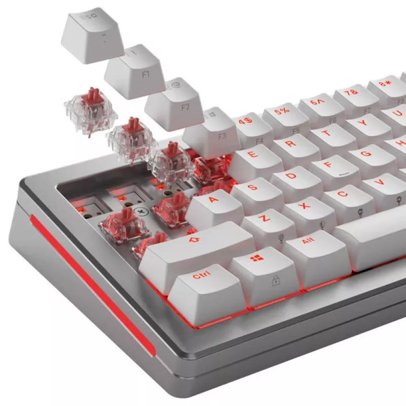 Interruptores mecânicos de teclado GLORIOUS Fox Ultralight — 5-Pin, haste linear MX, 30g, lubrificados, 110 unid.