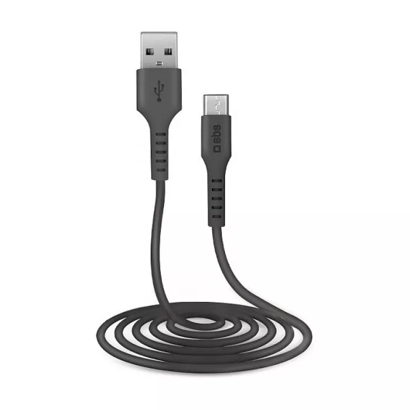 SBS TECABLEMICRO2K 2 m cabo USB A Micro-USB B macho-macho preto (TEKabelMICRO2K)