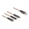 Cabo USB DeLOCK 1,2 m USB 2.0 USB A USB C/Micro-USB B/Lightning Transparente