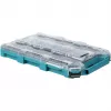 MAKTRAK organizador Flat M, caixa de ferramentas azul/transparente, tampa transparente