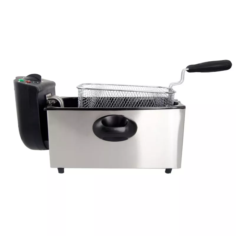 Fritadeira ESPERANZA FALAFEL Single 3 L — recipiente de aço inoxidável, 2200 W, termostato ajustável
