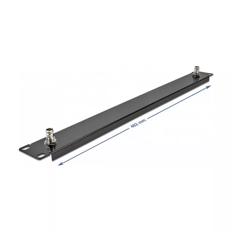 Painel DeLOCK 19 polegadas com 2 x conector fêmea BNC 1U preto