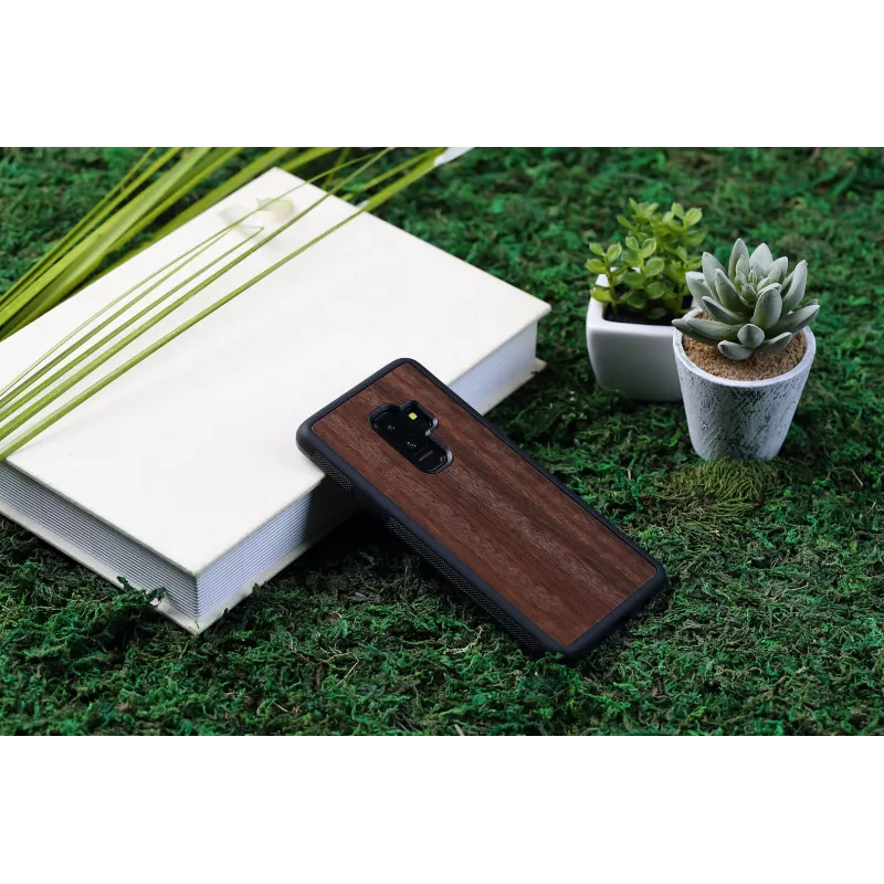 Capa para smartphone man and wood para Galaxy S9 Plus, padrão koala, preto