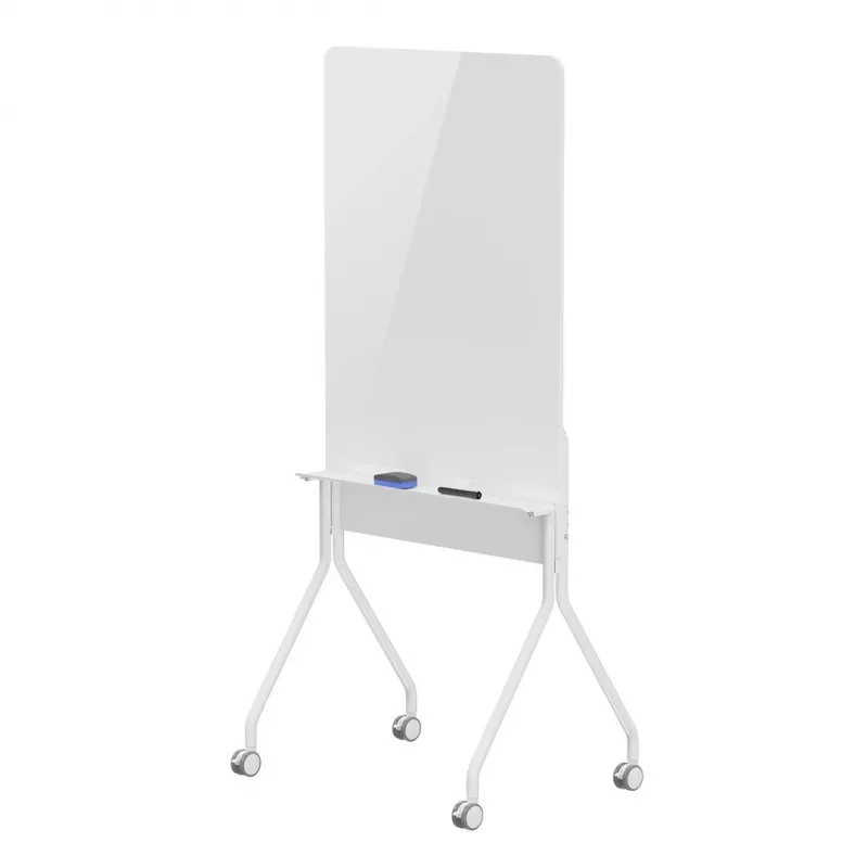 Quadro branco Ergo Office ER-305 — quadro branco magnético autónomo sobre rodas, aço, branco