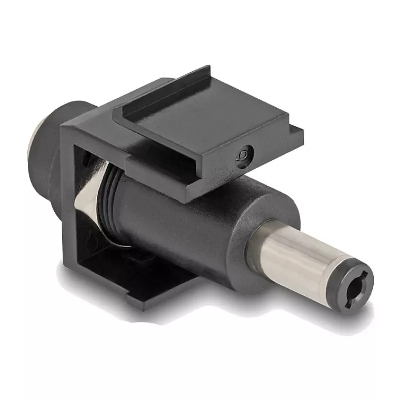 Módulo Keystone DeLOCK DC 5,5 x 2,1 mm fêmea para macho preto