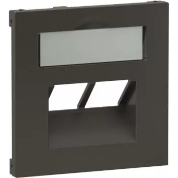 Placa de cobertura Legrand SEANO para 2x tomadas de dados RJ45, antracite (765459)