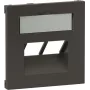 Placa de cobertura Legrand SEANO para 2x tomadas de dados RJ45, antracite (765459)