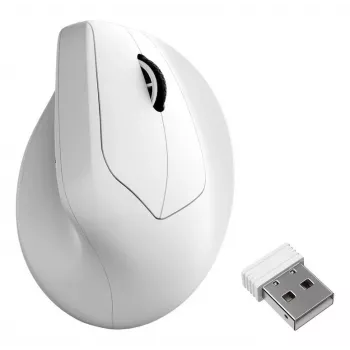 Rato mecânico Keychron M5 8K branco (M5-A24) com fios/sem fios, design compacto