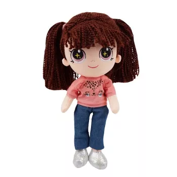 Boneca de pano TULILO Weronika 33 cm — brinquedo macio de pano para brincadeiras imaginativas