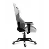 Cadeira gaming Huzaro Force 6.2 tipo balde (assento concha) cinzenta, branca