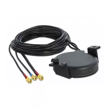 Antena DeLOCK LTE MIMO GNSS 3 x conector macho SMA RG-174 3 m exterior preto