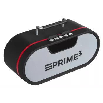 Rádio portátil PRIME3 APR81 — FM, 12 W RMS, MicroSD, bateria de 3600 mAh, cinzento