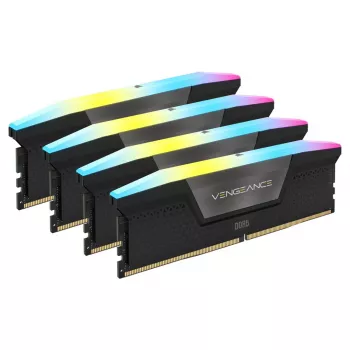 DIMM 64 GB DDR5-6600 (4x 16 GB) Quad-Kit, memória preta, CMH64GX5M4B6600C32, Vengeance RGB, INTEL XMP