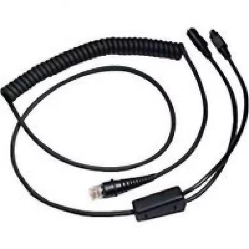 Honeywell - Comutador de teclado / Cabo de rede - RJ-45 (macho) - PS/2, 6 pinos, fonte de alimentação - 3,0 m - enrolado - preto (CBL-720-300-C00)