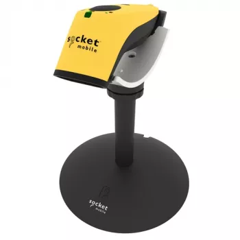 Leitor de códigos de barras portátil Socket Mobile S720 com base de carregamento – amarelo